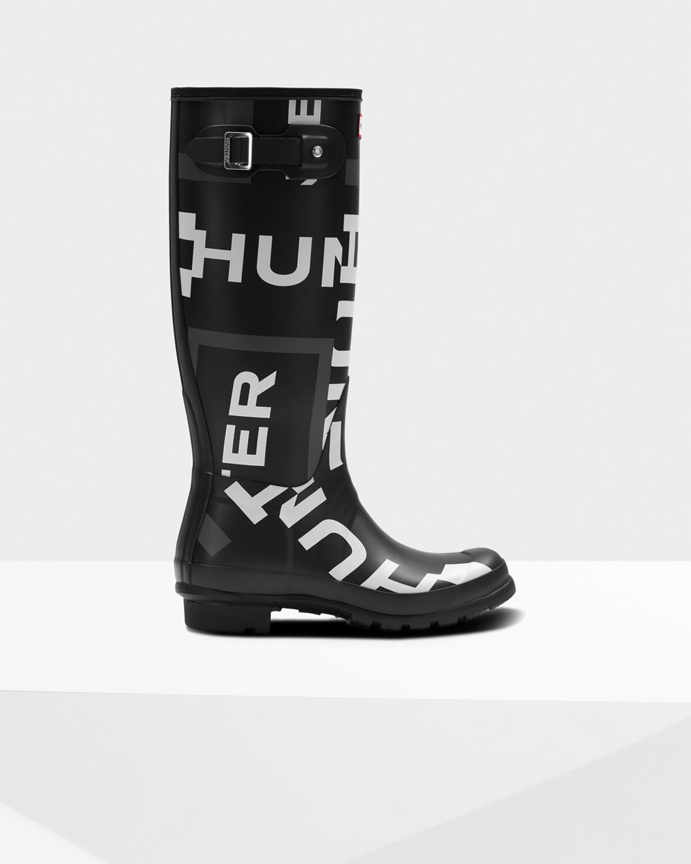 Botas De Altas Hunter Mujer Negras Original Exploded Logo 471268-SRW